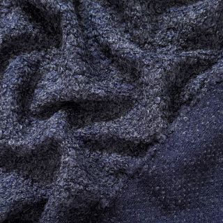 Knit fabrics Bouclette navy