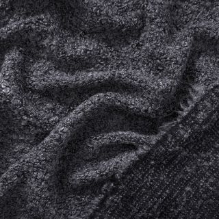 Knit fabrics Bouclette dark grey