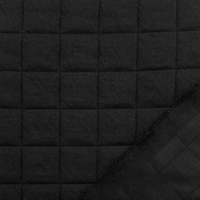 Stepped fabric Square jacquard black