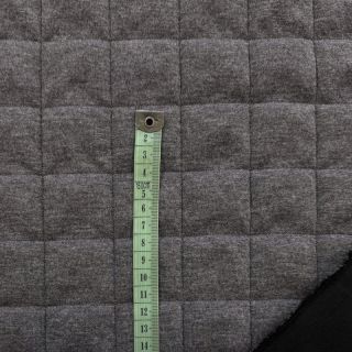 Stepped fabric Square jacquard grey