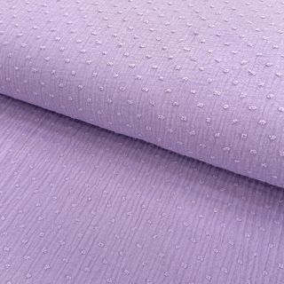 Double gauze/muslin DOBBY lilac