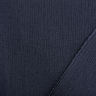 Double gauze/muslin DOBBY navy