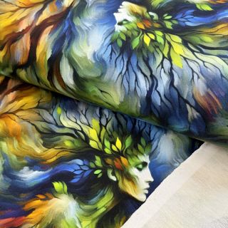 Sweat fabric Mystery lady design A digital print