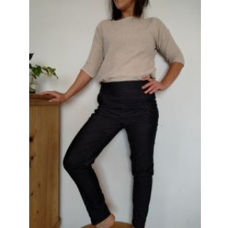 Fine corduroy JEANS imitation black