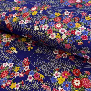 Cotton fabric JAPAN Riziere multico