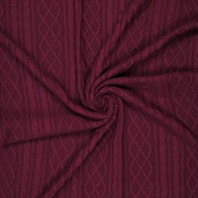 Knit fabrics Jacquard CHAIN bordeaux