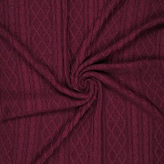 Knit fabrics Jacquard CHAIN bordeaux