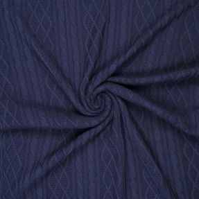 Knit fabrics Jacquard CHAIN navy