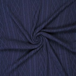 Knit fabrics Jacquard CHAIN navy