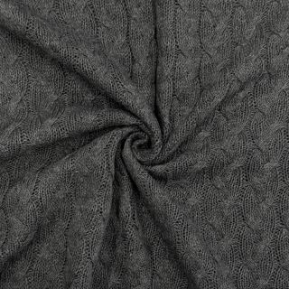 Knit fabrics Jacquard CABLE dark grey