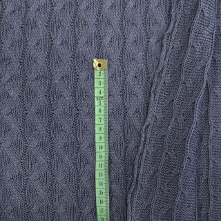 Knit fabrics Jacquard CABLE steel blue