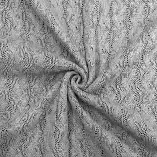 Knit fabrics Jacquard CABLE light grey