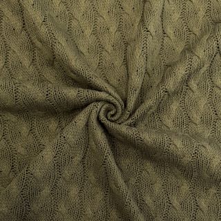 Knit fabrics Jacquard CABLE camo green