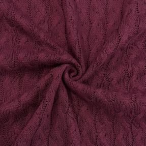 Knit fabrics Jacquard CABLE bordeaux