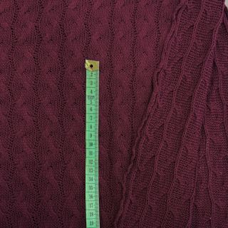 Knit fabrics Jacquard CABLE bordeaux