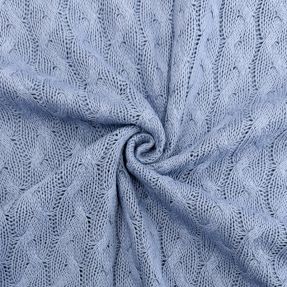 Knit fabrics Jacquard CABLE blue