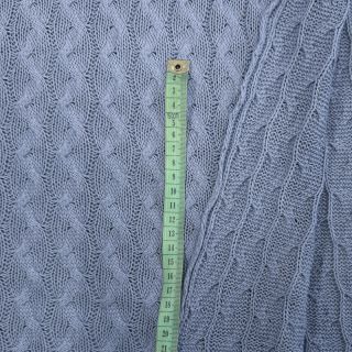 Knit fabrics Jacquard CABLE blue