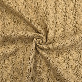 Knit fabrics Jacquard CABLE light brown