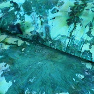 Cotton fabric VOILE BATIK NEW design A emerald