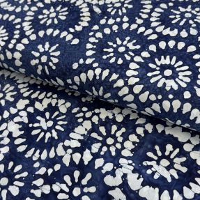 Cotton fabric BATIK NEW INDIGO design B