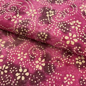 Cotton fabric BATIK NEW design I cerise