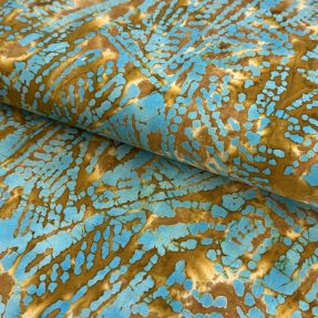 Cotton fabric BATIK NEW design F gold