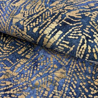 Cotton fabric BATIK NEW design F navy