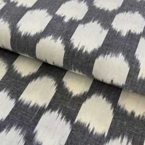 Cotton fabric IKAT grey design B