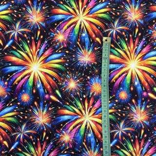 Sweat fabric Fire works design D digital print