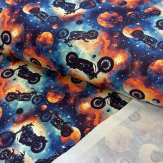 Sweat fabric Galaxy riders design E digital print