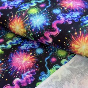 Sweat fabric Fire works design C digital print