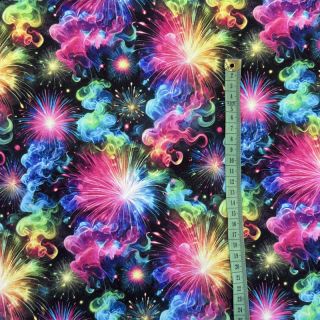 Sweat fabric Fire works design A digital print