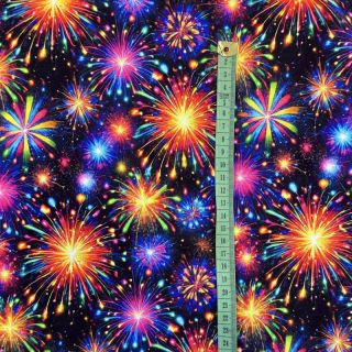 Sweat fabric Fire works design B digital print