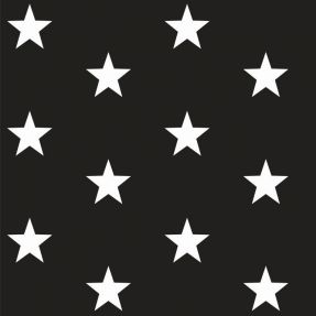 Cotton fabric Stars black