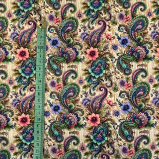 Jersey Paisley woody design B digital print