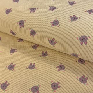 Corduroy STRETCH Small bunny design G