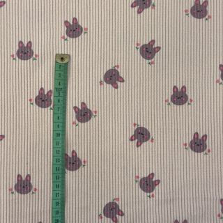 Corduroy STRETCH Small bunny design F