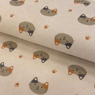 Corduroy STRETCH Cute animals design G