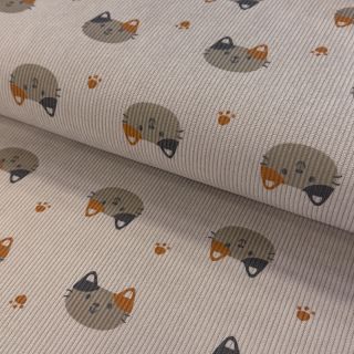 Corduroy STRETCH Cute animals design I