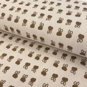 Corduroy STRETCH Small bunny design D