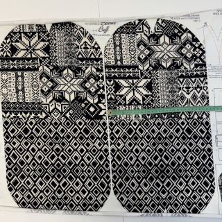 Sweat fabric Winter knit PANEL SET FOR ADULTS digital print