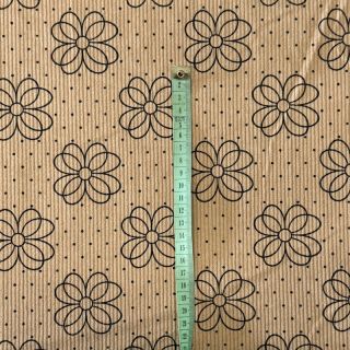 Corduroy STRETCH Circle flower beige