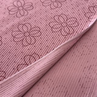 Corduroy STRETCH Circle flower old pink