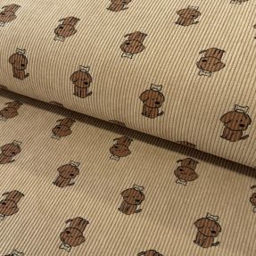 Corduroy STRETCH Dog beige