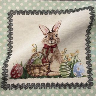 Decoration fabric GOBELIN PREMIUM Easter Bunny Eggs PANEL