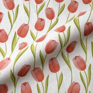 Decoration fabric premium Hand Drawn Tulip