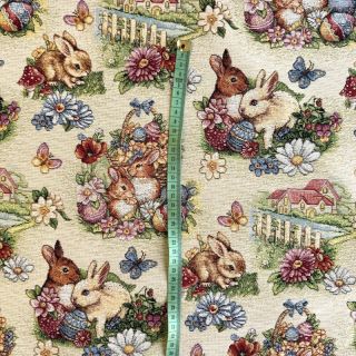 Decoration fabric GOBELIN PREMIUM Blossom Bunny Garden