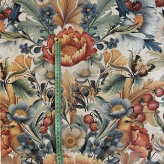 Decoration fabric premium Linenlook Bloom Fruit Paradise digital print