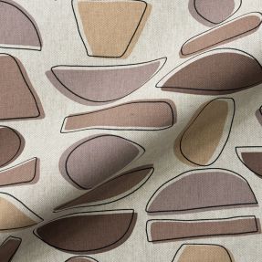 Decoration fabric Linenlook Abstract Form Line