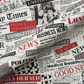 Decoration fabric premium Newspaper Headlines